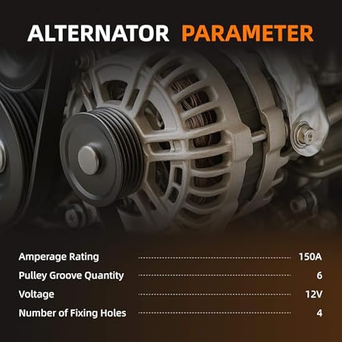 POBWAV 373002E721 Alternator Compatible with 2017 2018 2019 2020 Hyundai Elantra 2.0 &Kia Forte 2017-2023 Replace for 373002E821,11934,11934N,61001473 - Image 3