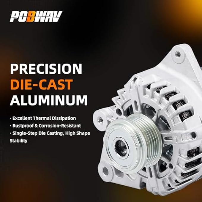 POBWAV 373002E721 Alternator Compatible with 2017 2018 2019 2020 Hyundai Elantra 2.0 &Kia Forte 2017-2023 Replace for 373002E821,11934,11934N,61001473 - Image 4