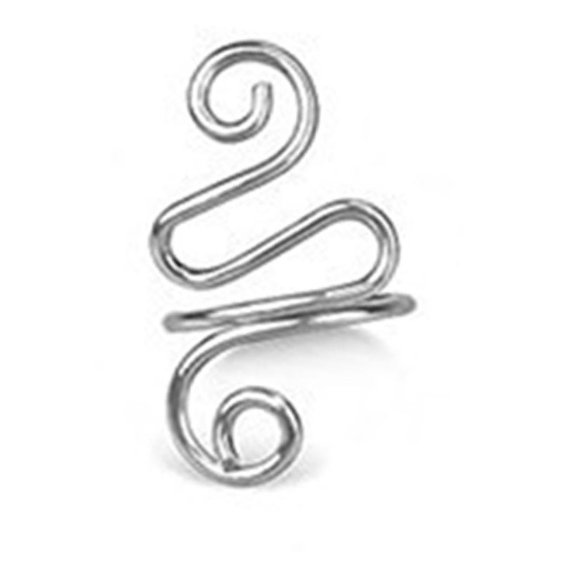 Crochet Tension Ring: Platinum Gold, Adjustable Zigzag Design - Bendable Alloy Material, Knitting Tension Ring for Beginner Crochet Lovers, DIY Handcraft - Image 2