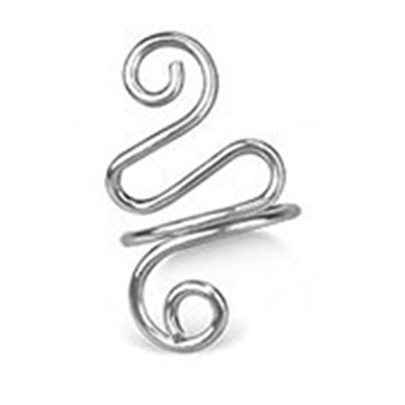 Crochet Tension Ring: Platinum Gold, Adjustable Zigzag Design - Bendable Alloy Material, Knitting Tension Ring for Beginner Crochet Lovers, DIY Handcraft - Image 1