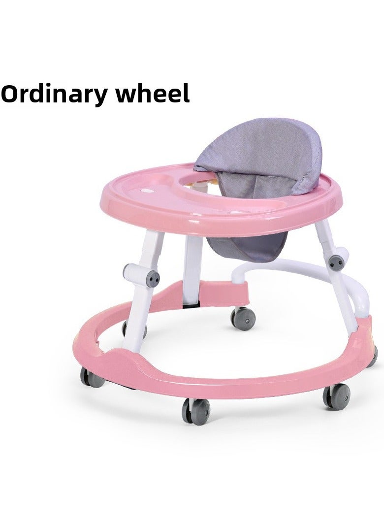 ORiTi Baby Walking Cart With Anti O-Shaped Legs, Multifunctional Anti Fall And Anti Rollover Features, With Walking And Sit On A U-Shaped Handcart - Pink - Image 1