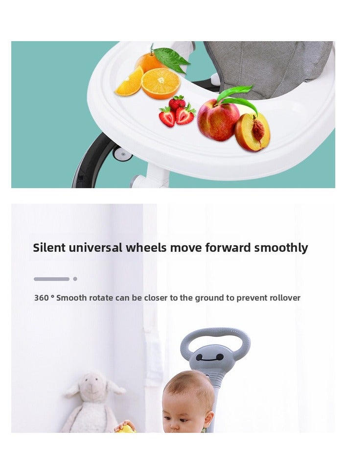 ORiTi Baby Walking Cart With Anti O-Shaped Legs, Multifunctional Anti Fall And Anti Rollover Features, With Walking And Sit On A U-Shaped Handcart - Pink - Image 3