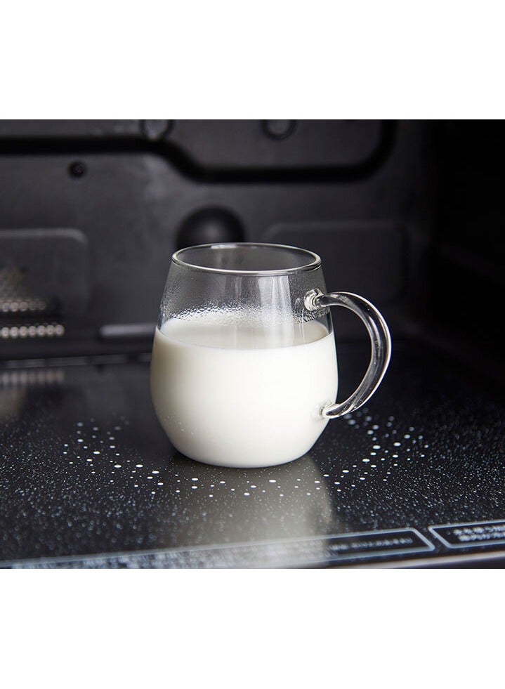 Hario Round Mug Clear Glass with Handle, Microwave safe - 2pcs Set - Image 2