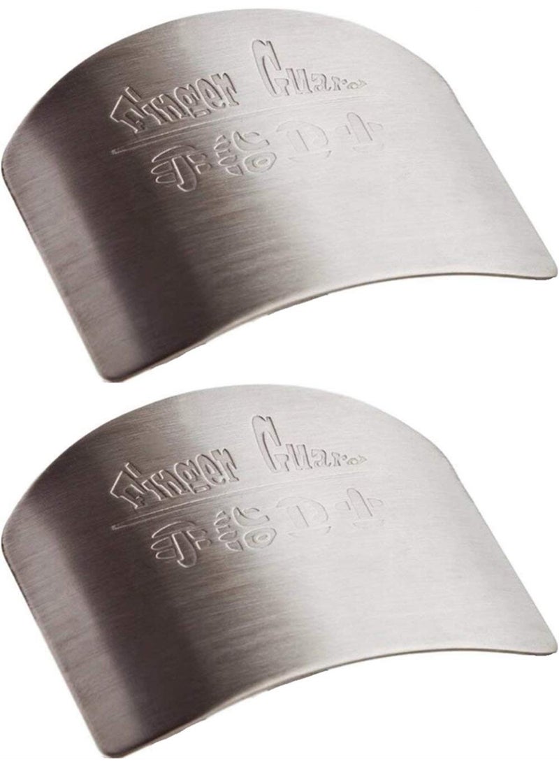 QHQ-SHININGLIFI Finger Guard for Safe to Slice Cutting Vegetables Fruit 2PCS Stainless Steel Finger Hand Protector Kitchen Tool Guard Gifts for Wife Mothers Children Classmates and Neighbors HOME 