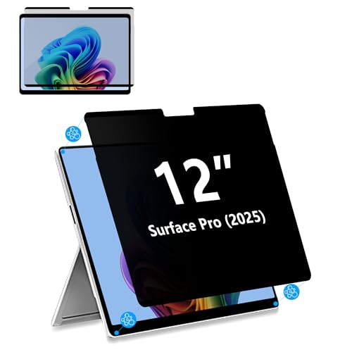 Megoo Magnetic Privacy Screen Protector for Surface Pro 12 inch (2025)– Removable, Anti-Spy, Anti-Glare, Easy Install, Blue Light & UV Blocking - Image 2