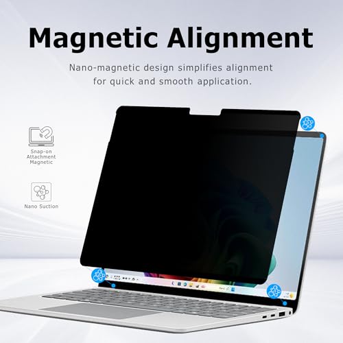 Megoo Magnetic Privacy Screen Protector for Surface Pro 12 inch (2025)– Removable, Anti-Spy, Anti-Glare, Easy Install, Blue Light & UV Blocking - Image 3