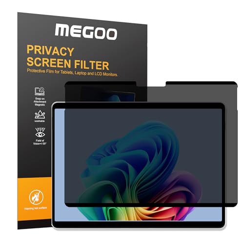 Megoo Magnetic Privacy Screen Protector for Surface Pro 12 inch (2025)– Removable, Anti-Spy, Anti-Glare, Easy Install, Blue Light & UV Blocking - Image 1