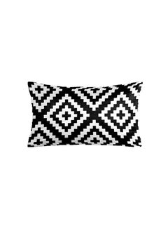 SuperSoft Black & White Diamond Geometric Rectangle