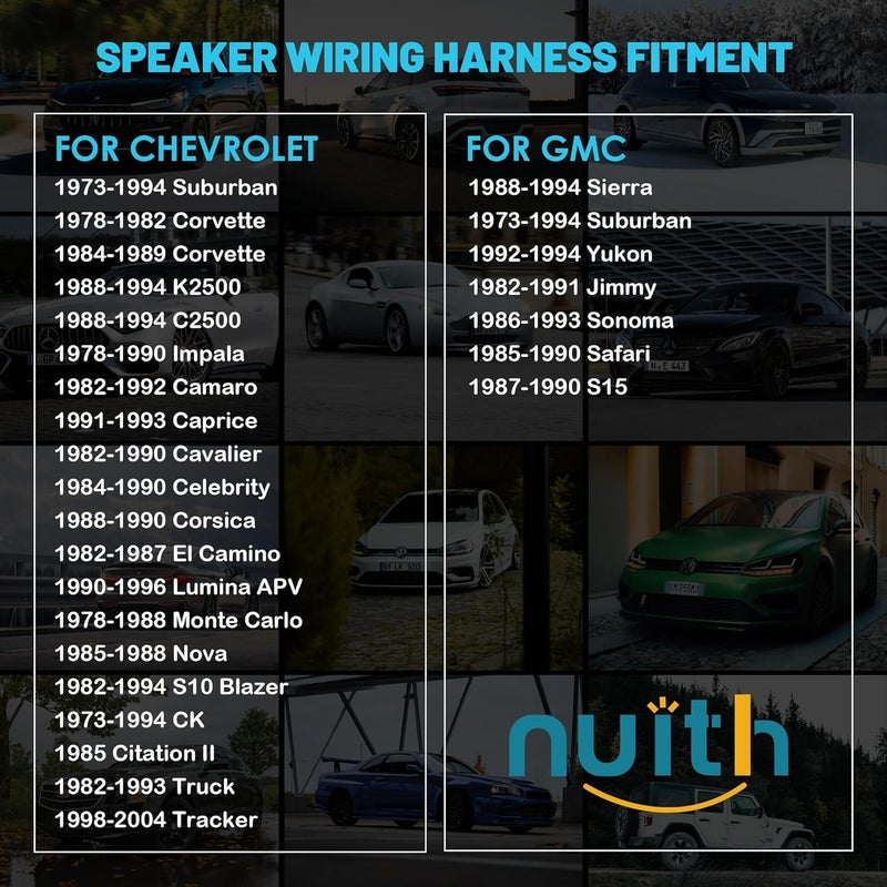 NuIth موصل أسلاك مكبر الصوت NuIth لسيارات GMC وChevy - Image 3