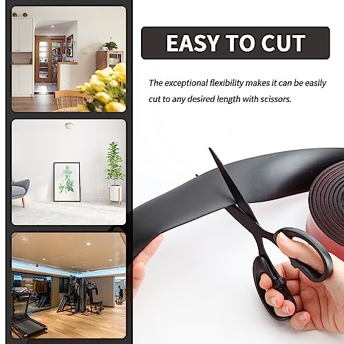 Heonay Self Adhesive Rubber Strips, Solid Neoprene Rubber Sheets Rolls Strips with Adhesive Backing, Self Stick Rubber Gasket Pads for DIY, Crafts, Seals, 1" Wide x 1/16" Thick x 120" Long - Image 3