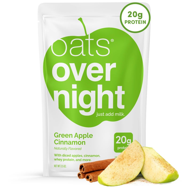 Oats Overnight Green Apple Cinnamon  Overnight Oats with 20g Protein High Fiber Breakfast Protein Shake  Gluten Free Oatmeal Non GMO High Protein Oatmeal 26 oz per Meal 8 Pack - Image 3