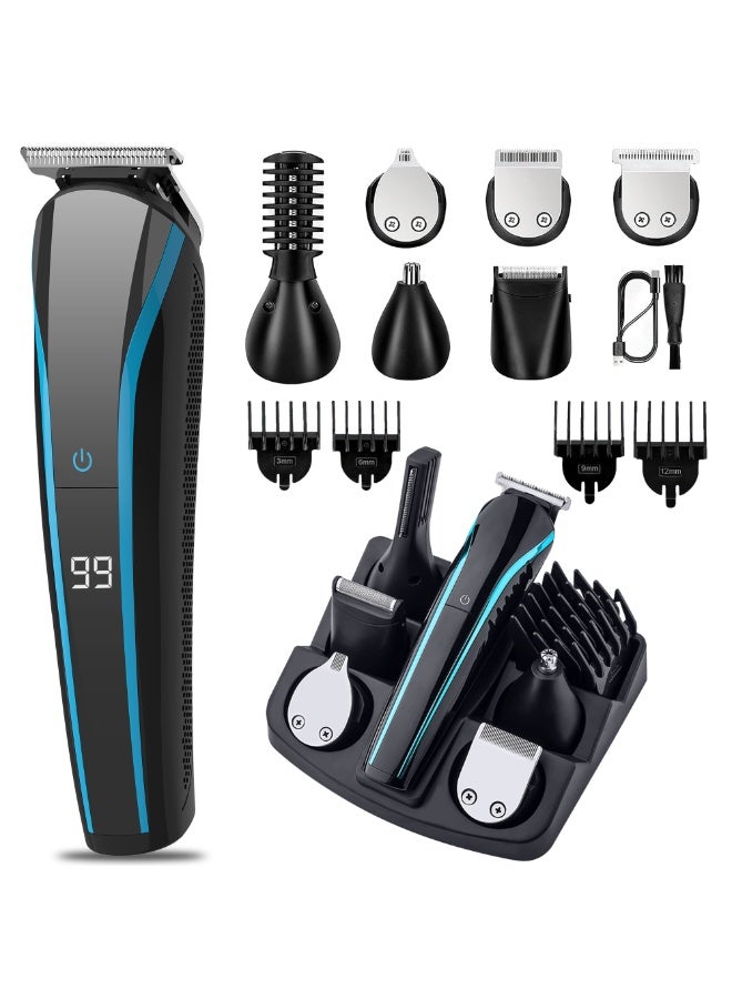 SMARTX Professional Cordless Electric Hair Clipper Set, Multifunctional Powerful and Safe 11 in 1, Nose Hair Trimmer with Powerful USB Charging, Ergonomic for Men's Body Beard Shaver Grooming Set - Image 1