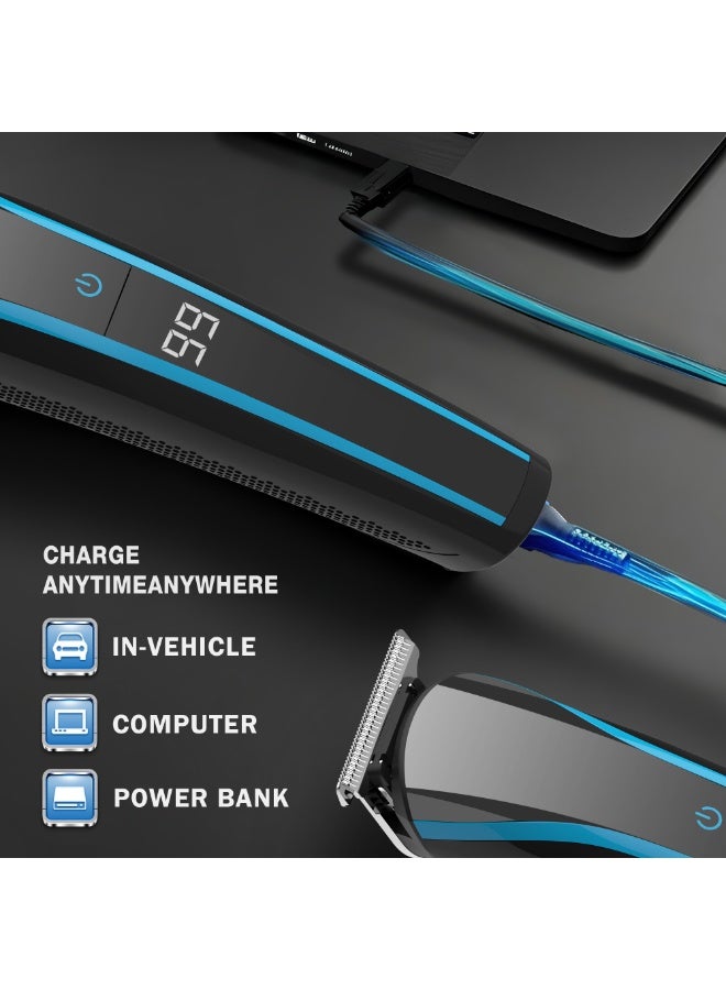 SMARTX Professional Cordless Electric Hair Clipper Set, Multifunctional Powerful and Safe 11 in 1, Nose Hair Trimmer with Powerful USB Charging, Ergonomic for Men's Body Beard Shaver Grooming Set - Image 4