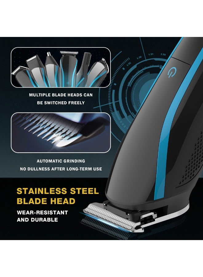 SMARTX Professional Cordless Electric Hair Clipper Set, Multifunctional Powerful and Safe 11 in 1, Nose Hair Trimmer with Powerful USB Charging, Ergonomic for Men's Body Beard Shaver Grooming Set - Image 3