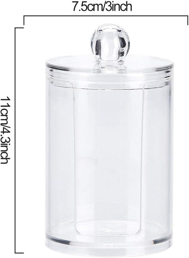 Cyrox Makeup Removal Cotton Pad Storage Box Cosmetics Makeup Storage Holder Box and Transparent with Lid Cotton swabs Storage Dispenser (1Pcs) - Image 2