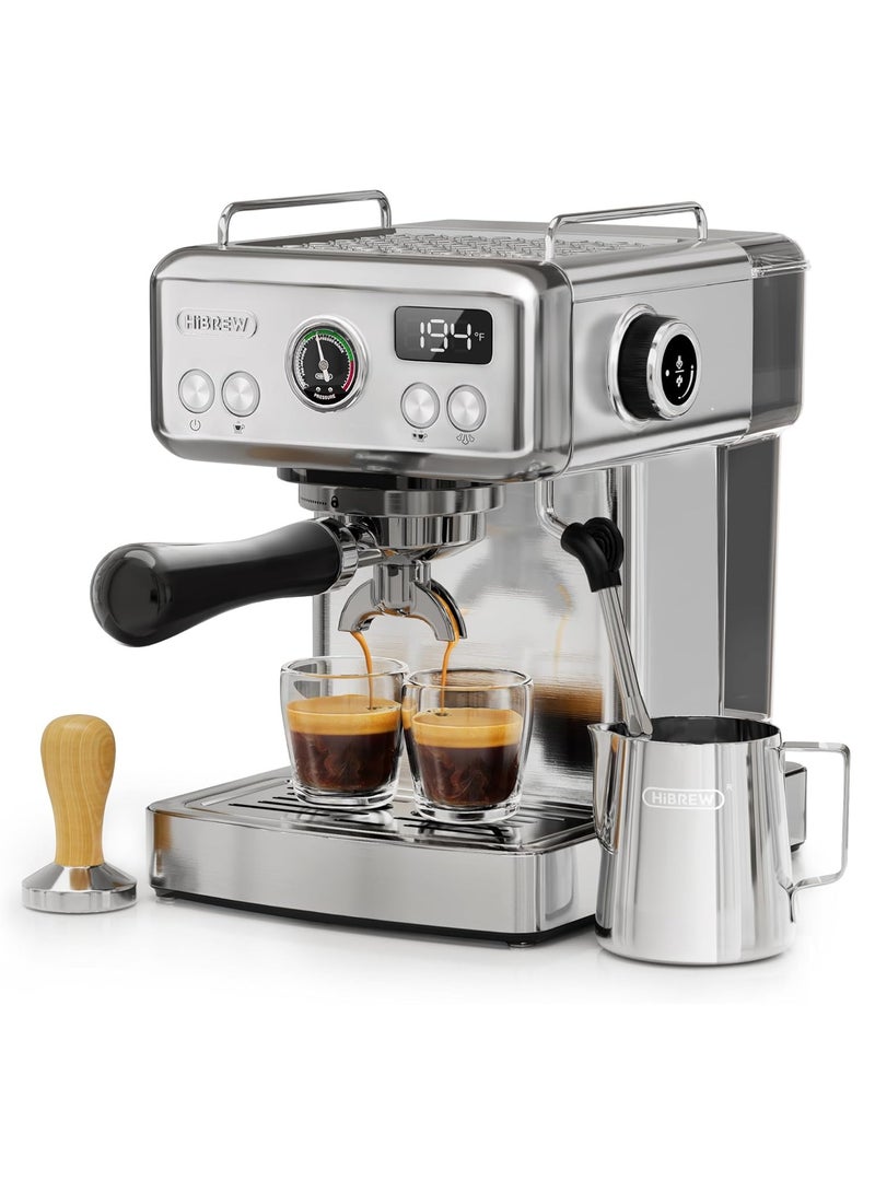 Hibrew Espresso Coffee Machine Automatic 1350w, H10A Coffee Maker Stainless Steel, Adjustable Temperature, Electric Portafilter - Image 1