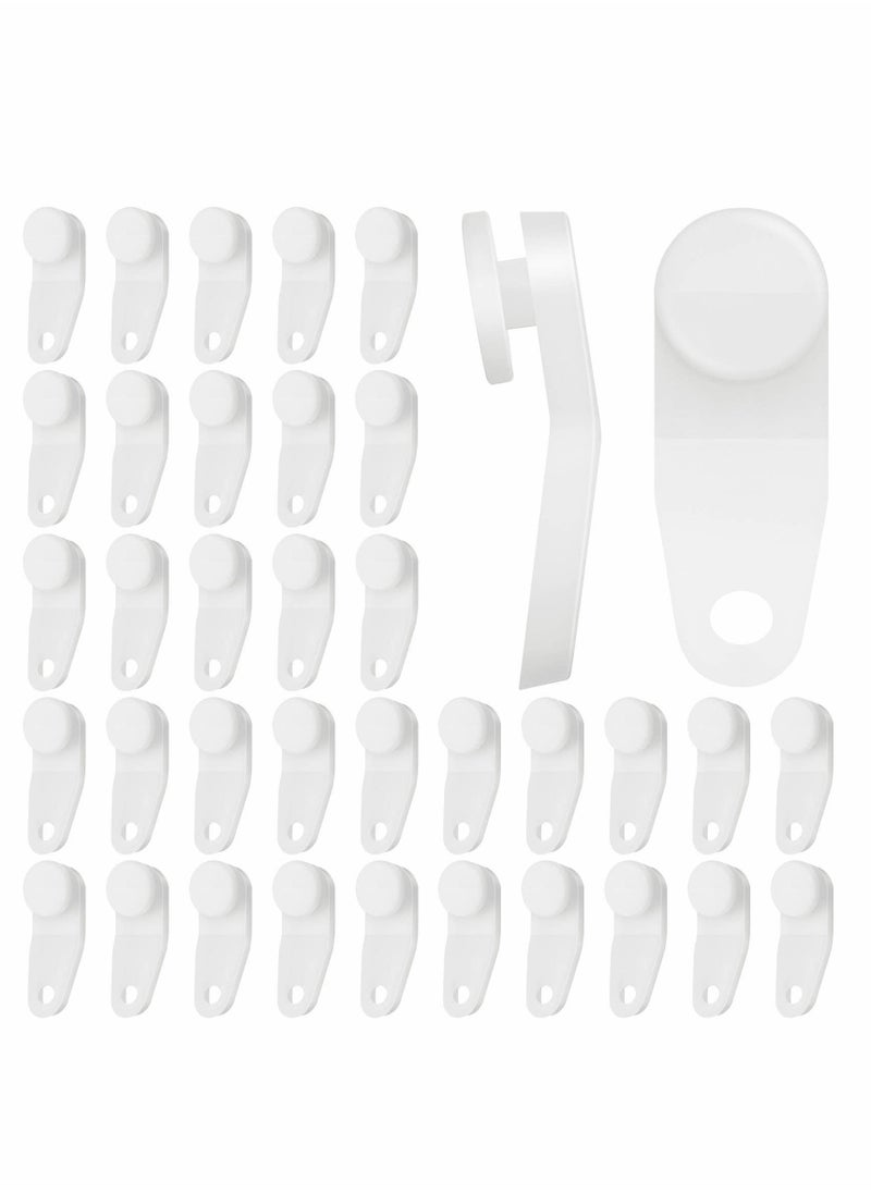 KASTWAVE - Curtain Track Gliders Window Traverse Rod Slides Curtain Rod Sliders White Plastic Snap-in Traversing Slides Window Door Shower Curtain Accessories (30 Pieces) - Image 1