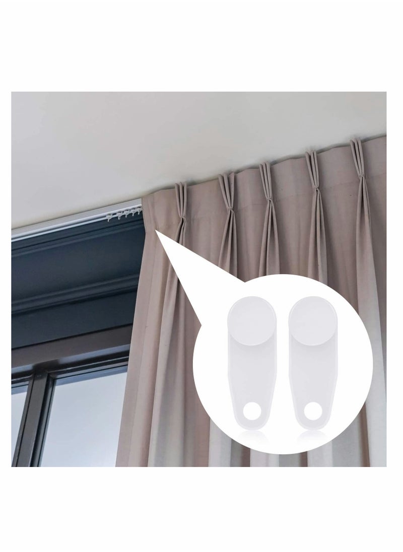 KASTWAVE - Curtain Track Gliders Window Traverse Rod Slides Curtain Rod Sliders White Plastic Snap-in Traversing Slides Window Door Shower Curtain Accessories (30 Pieces) - Image 1