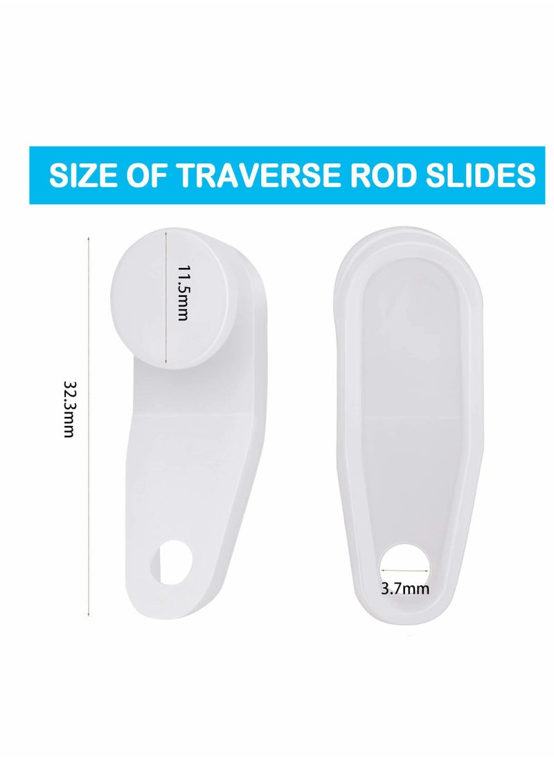 KASTWAVE - Curtain Track Gliders Window Traverse Rod Slides Curtain Rod Sliders White Plastic Snap-in Traversing Slides Window Door Shower Curtain Accessories (30 Pieces) - Image 1