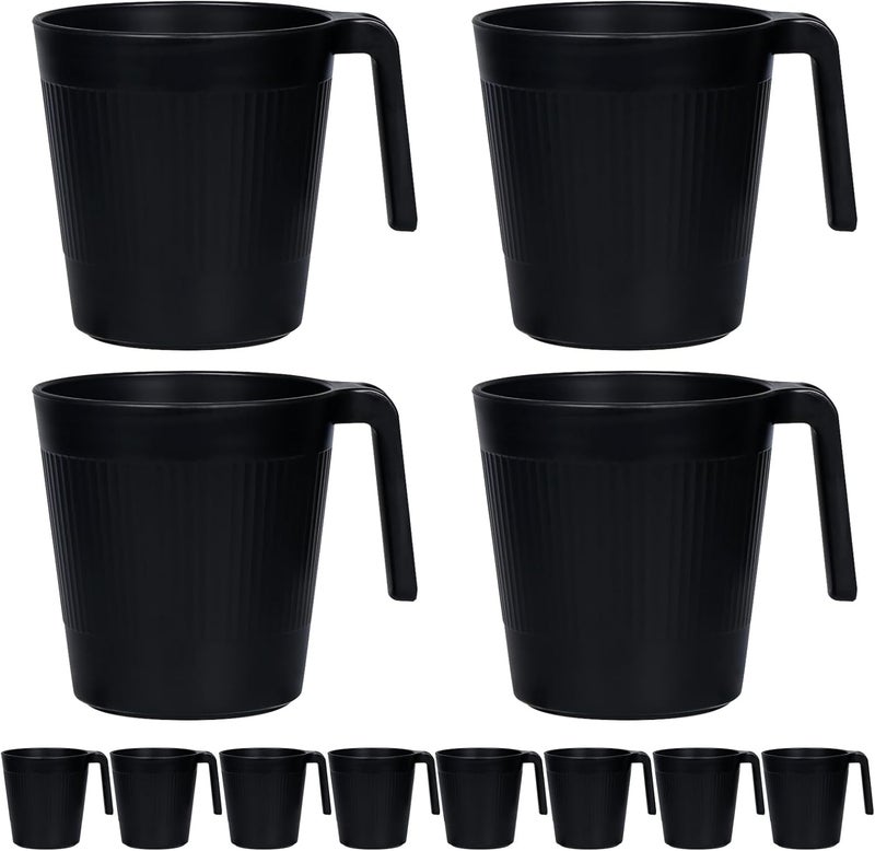 Greentainer Coffee Mugs Set of 8, Plastic Coffee Cups Set, 16.9 OZ Unbreakable Coffee Mugs with Handle Reusable Camping/Dorm/RV Drinking Cups for Adults/Kids - Image 1