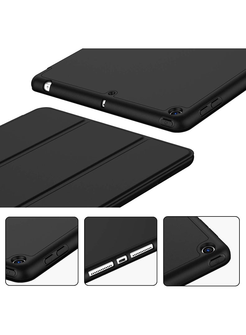 Theodor Case Compatible with iPad 10.2 Inch 2021/2020/2019, for iPad 9th/8th/7th Generation Smart Case with Pencil Holder, Protective Case with Soft TPU Back, Auto Sleep/Wake Cover, Black - Image 3