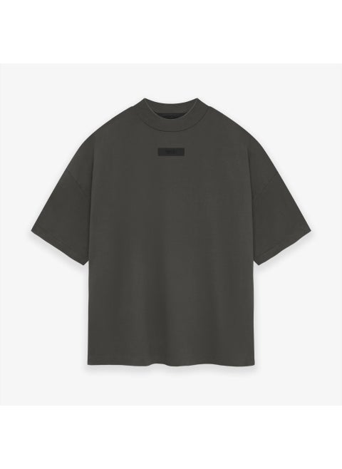 2024 Spring Summer New FOG SimpleSolid Color Casual Round Neck Pullovers Short Sleeves Men Womens Same Style Batched Delivery Ink black