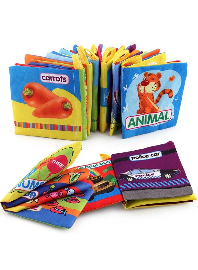 Baby Three-dimensional Early Education Cloth Book 0-6 Months Baby Cloth Book Tear Cloth Book English Six Can Be Selected - Image 3