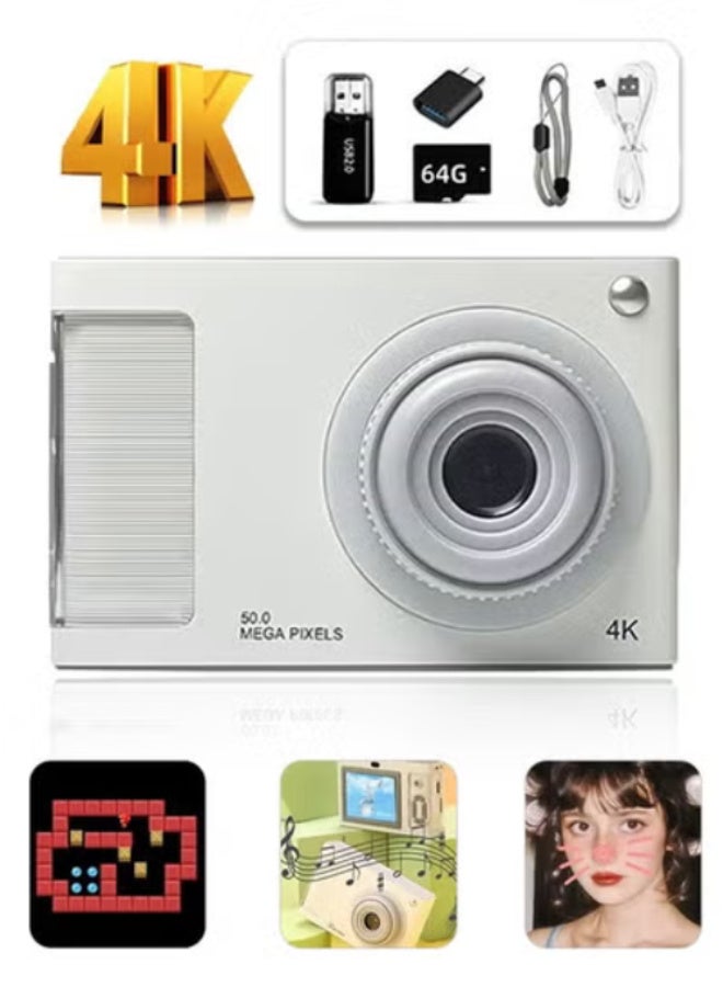 Generic 48MP Digital Camera – 16X Zoom, Anti-Shake, 1080P Video, 64GB Card & OTG, Smart Selfie & Beauty Filters - Image 1