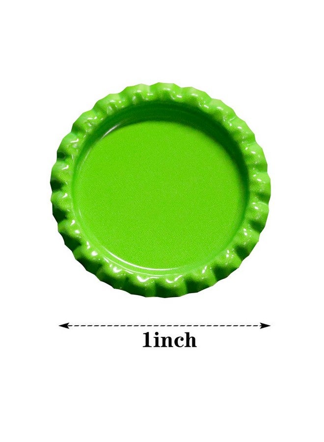 RUTICH 100 Pcs Flat Decorative Bottle Cap Craft Bottle Stickers Double Sideds Printed For Hair Bows Diy Pendants Or Craft Scrapbooks Mixed Colors(10 Colors)  - Image 2