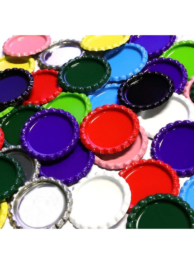 RUTICH 100 Pcs Flat Decorative Bottle Cap Craft Bottle Stickers Double Sideds Printed For Hair Bows Diy Pendants Or Craft Scrapbooks Mixed Colors(10 Colors)  - Image 3