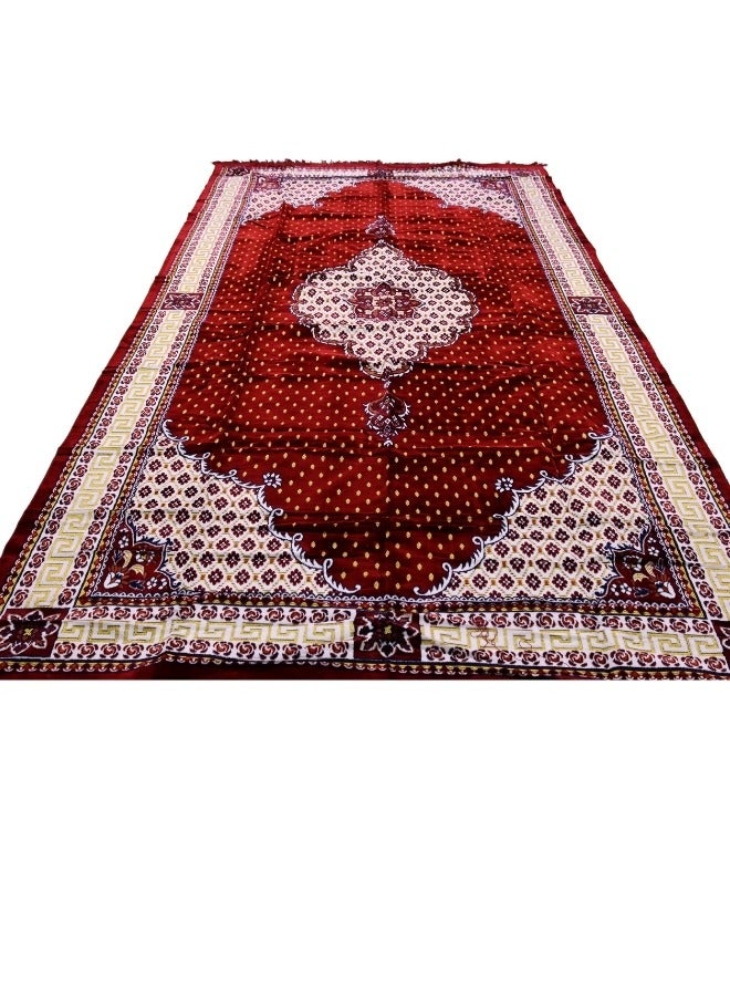 SMART HOME Excellent Turkish velvet carpets and rugs, padded and soft to the touch, with beautiful 3D patterns , ground seating mat for trips, camping, hiking, and wilderness, luxurious rug, size 400X200 cm - Image 1