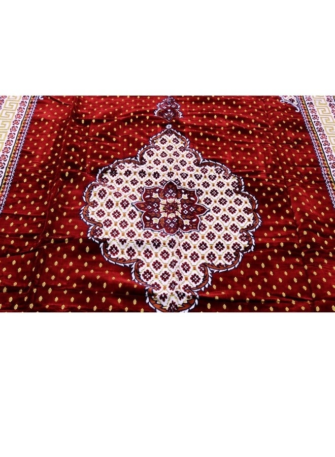 SMART HOME Excellent Turkish velvet carpets and rugs, padded and soft to the touch, with beautiful 3D patterns , ground seating mat for trips, camping, hiking, and wilderness, luxurious rug, size 400X200 cm - Image 4