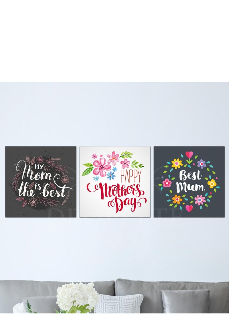 Droplyte 3 Piece Mother's Day Special Decorative Wall Art Wall Decor Card Board MDF Home Decor 90CM x 30CM  - Image 1