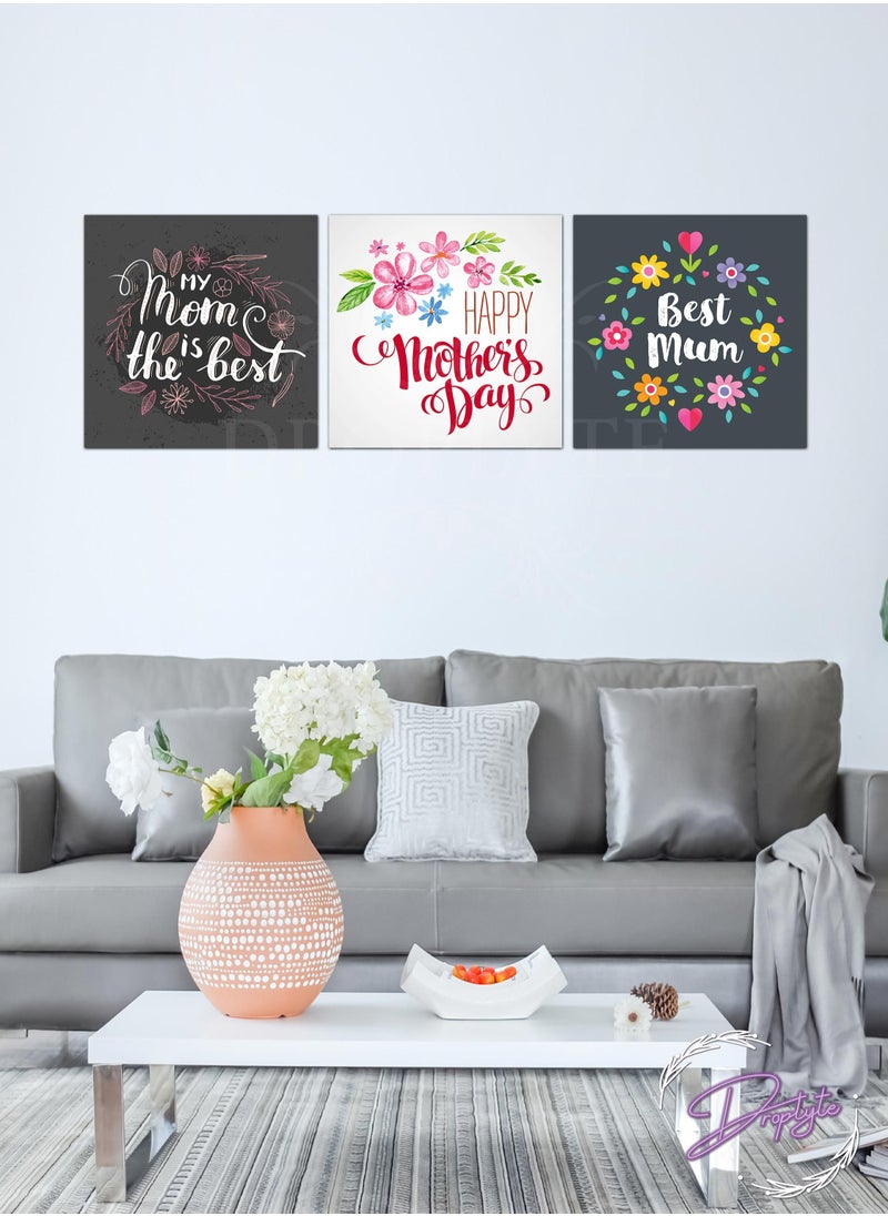 Droplyte 3 Piece Mother's Day Special Decorative Wall Art Wall Decor Card Board MDF Home Decor 90CM x 30CM  - Image 2