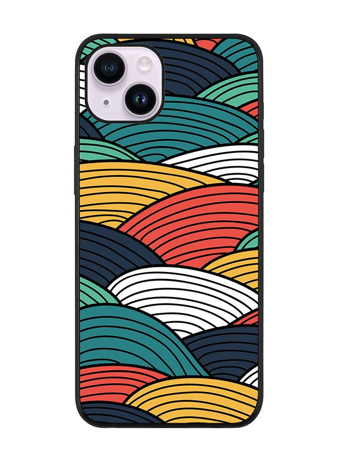 Stylizedd Rugged Black edge case for Apple iPhone 14 Plus Slim fit Soft Case Flexible Rubber Edges Anti Drop TPU Gel Thin Cover - Woven Colors - Image 1