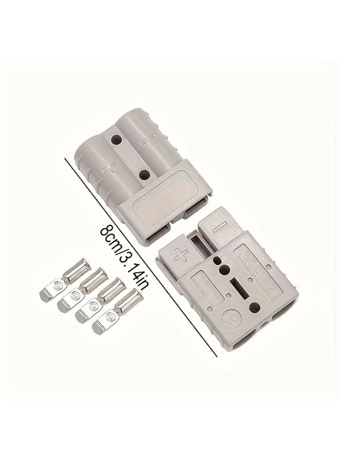 10pcs Gray Heavy Duty Copper Anderson Plug Connectors 50A 6AWG Quick Connect - Image 3