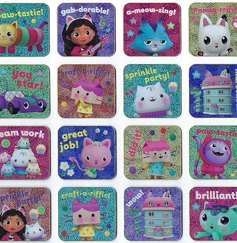 Paper Projects 01.70.30.051 Gabby's Dollhouse Everyday Reward Includes 56 Sparkly Stickers | Colourful Chart is Wipe-Clean, Mulitcoloured, 29.7cm x 42cm - Image 5