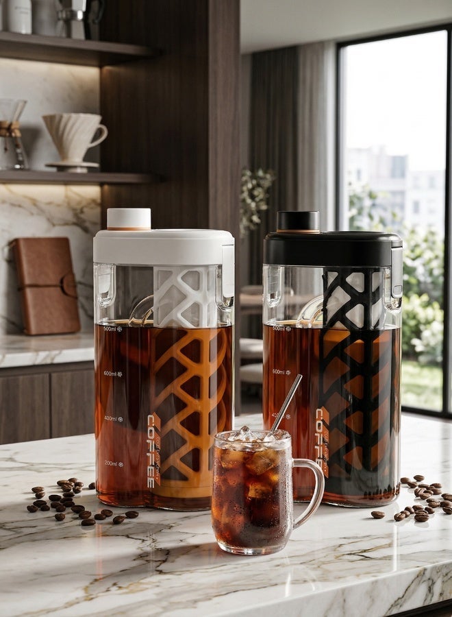 Cold Brew Coffee Maker with Removable Filter - 800ml BPA Free Pitcher for Iced Coffee u0026 Tea, Refrigerator Safe Jug - Image 1