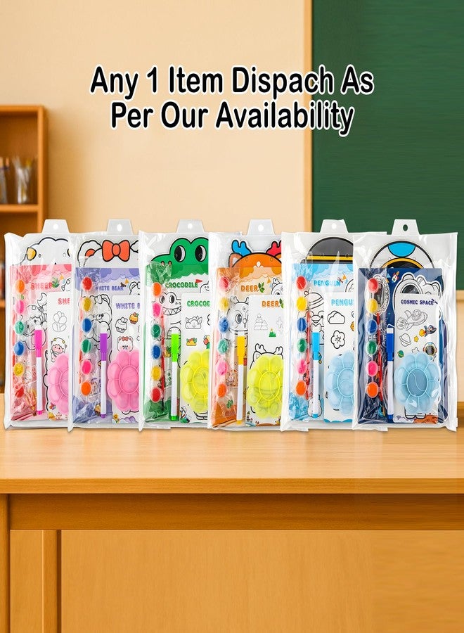 WISHKEY Kids DIY Painting Kit Set of 1 with 42 Painting Activity Book for Toddlers 1 Time Table Board 6 Water Color 1 Marker 1 Mixing Tray Children Return Gifts For Kids Birthday Age 3+ - Image 2