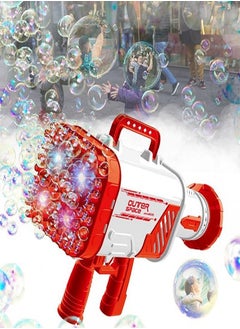 Generic 64 Hole Bubble Machine Gun - Upgrade Bubble Gun with  Gatling Bubble Machine with 64-Hole for Launcher Bubble Maker for Boys Girls Adults Birthday Party (Red)  - Image 1