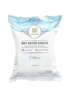 Grab Green Grab Green, Wet Dryer Sheets, Fragrance Free, 32 Sheets  - Image 1