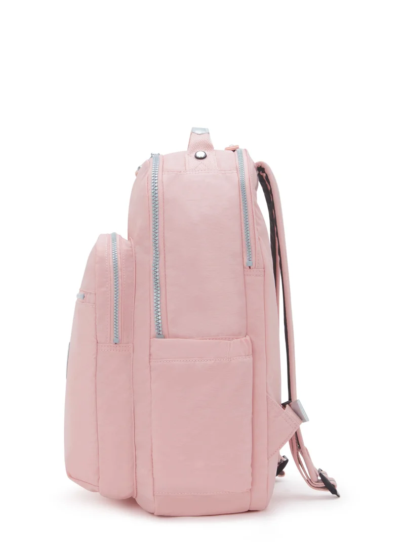 kipling Seoul Lap Large backpack With Laptop Compartment - Bridal RoseI