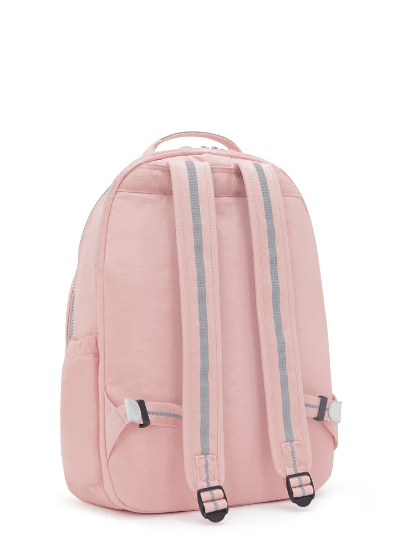 kipling Seoul Lap Large backpack With Laptop Compartment - Bridal RoseI