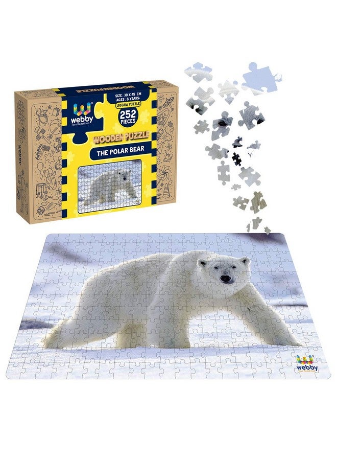 Webby The. Polar Bear Wooden Jigsaw Puzzle for Kid, 252 Pieces - Image 1