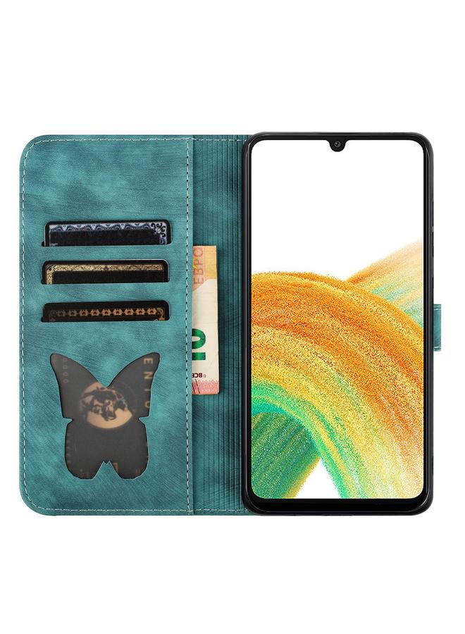 S-TOP Case For Samsung Galaxy A56 5G Butterfly Cat Embossing Flip Leather Phone Case - Image 4