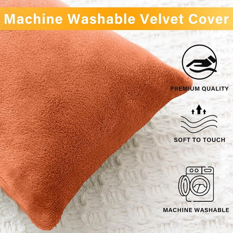 1 MIDDLE ONE 2 Pack Small Pillow, Memory Foam Mini Pillow 11 X 7 Inches for Travel, Sleeping, Nap and Neck, Knee, Lumbar Support, Tiny Cushion for Pet, Dogs (Orange) - Image 4