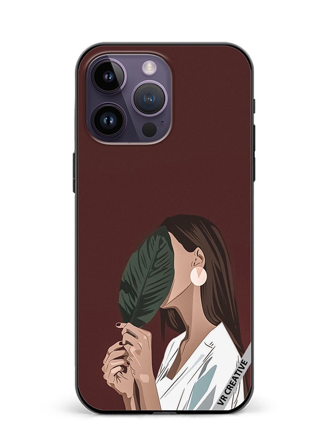 VR CREATIVE Protective Case Cover For Apple iPhone 16 Pro Leaf Girl Design Multicolour - Image 1