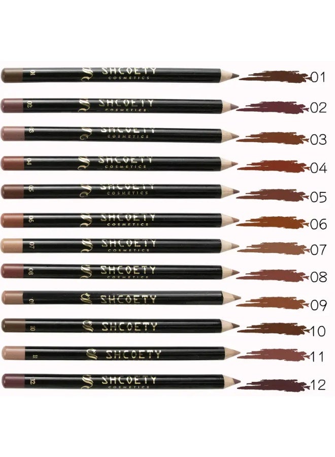 SHCOETY 12pcs Lip Liner Set, Matte Eyeliner Lip Liner, Long-lasting and Non-fading Lip Liner Set - Image 5