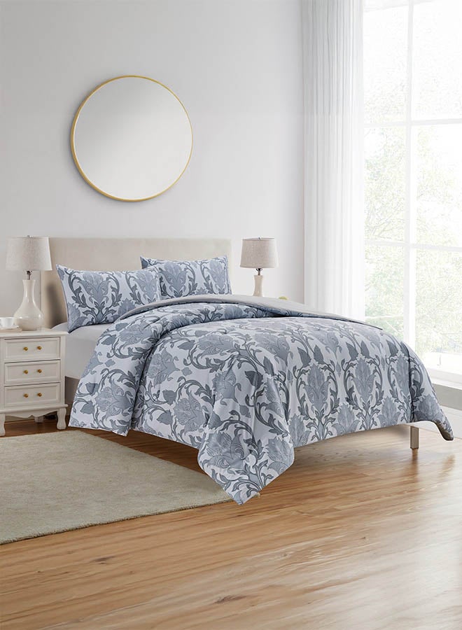 In-House Anthony | Microfiber Comforter Set 4 Pieces - King - 260x240 cm - Light Grey  - Image 1