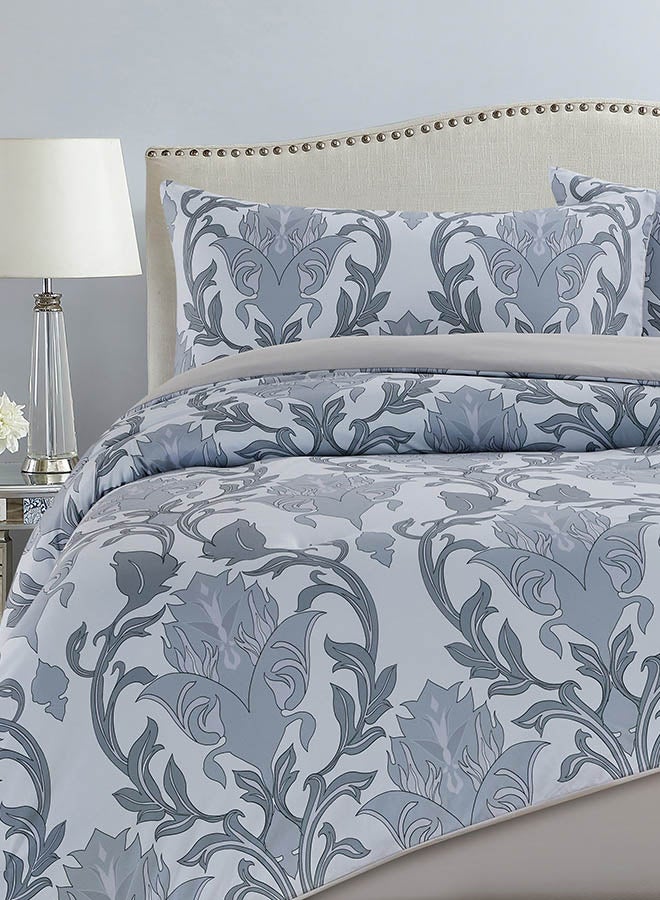 In-House Anthony | Microfiber Comforter Set 4 Pieces - King - 260x240 cm - Light Grey  - Image 3
